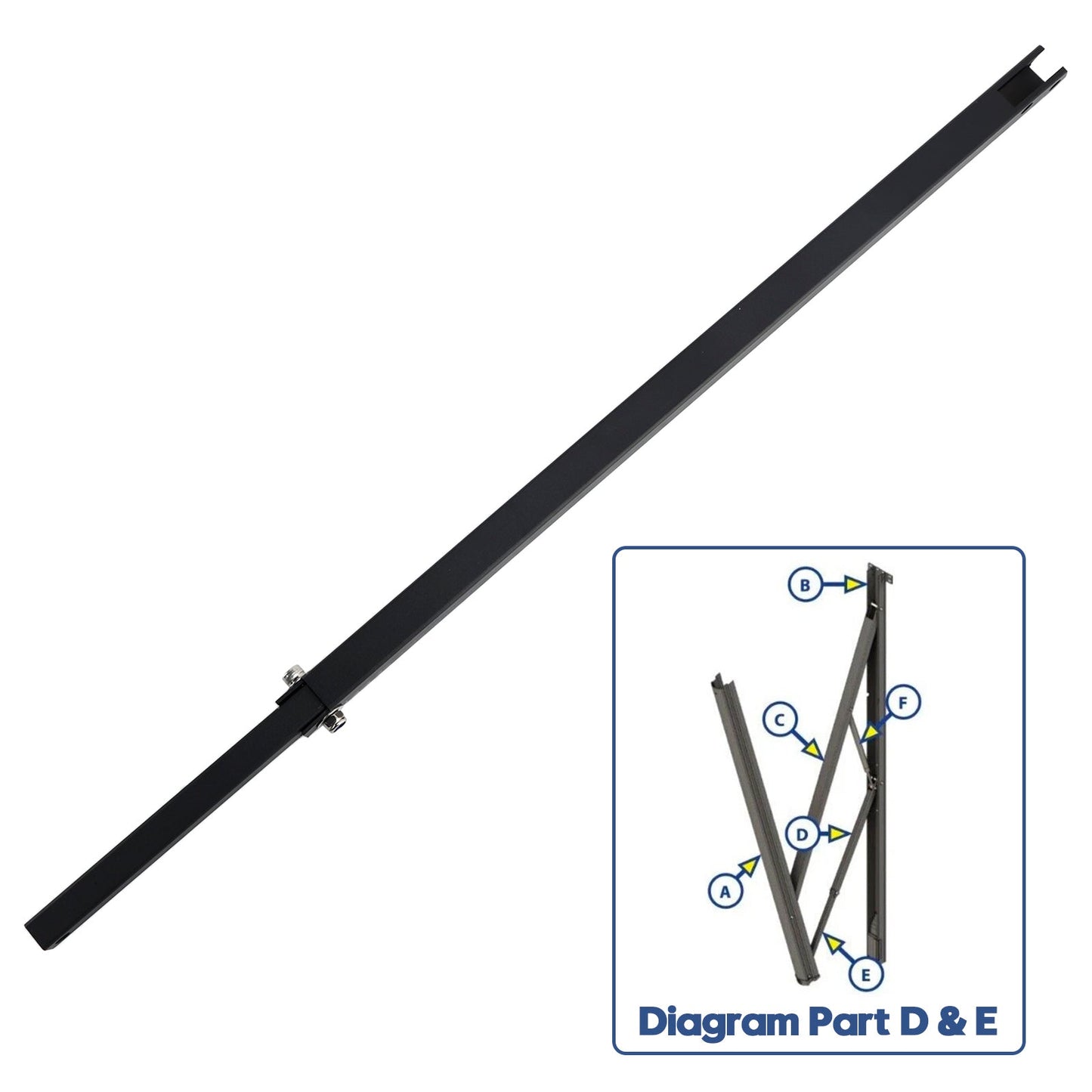 675364 Braccio di inclinazione Lunghezza complessiva 33"" per tendalino Lippert Solera 63""