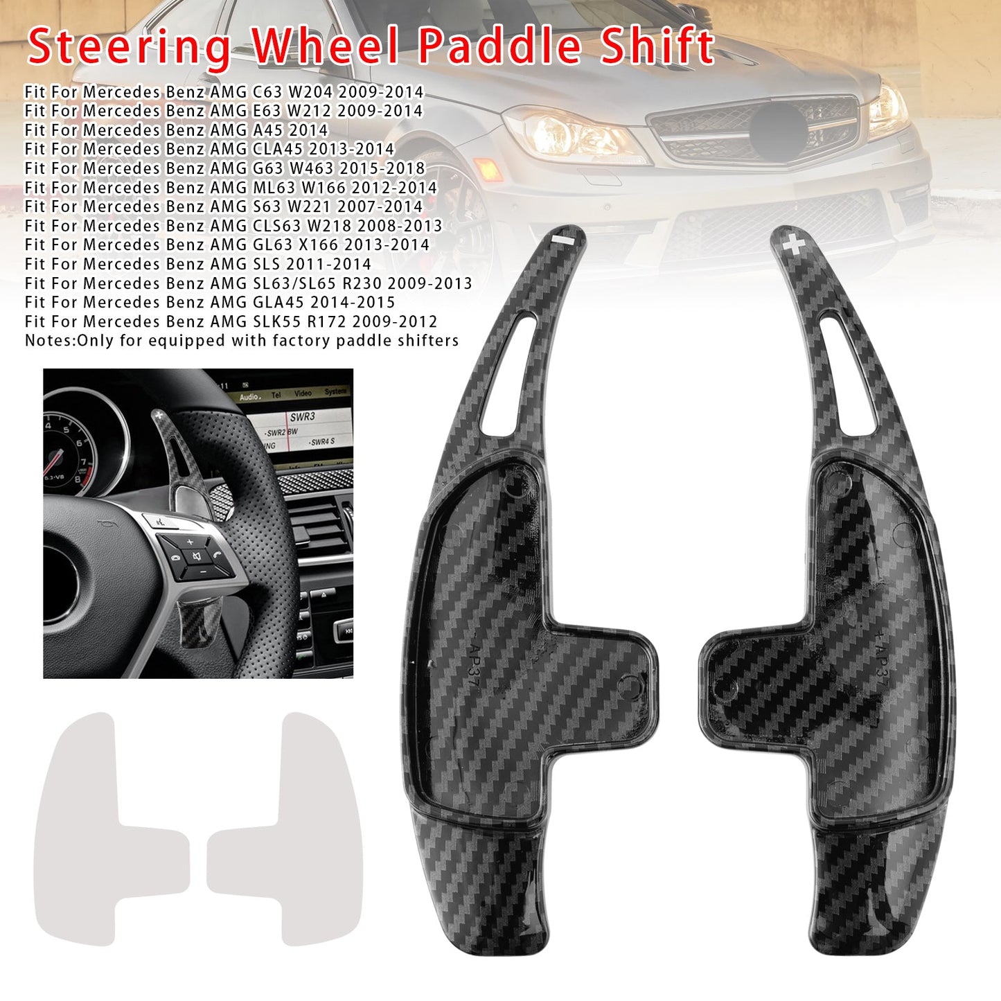 Estensione del cambio al volante per Mercedes Benz AMG C63