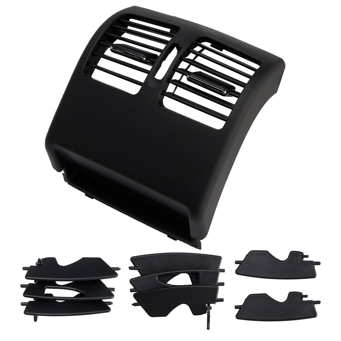 Copertura del pannello di ventilazione della console centrale posteriore per Mercedes Benz Classe C W204 2007-2014, nera