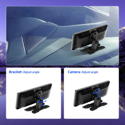Navigazione per auto portatile Bluetooth da 10,26"", autoradio wireless Carplay, telecamera AHD