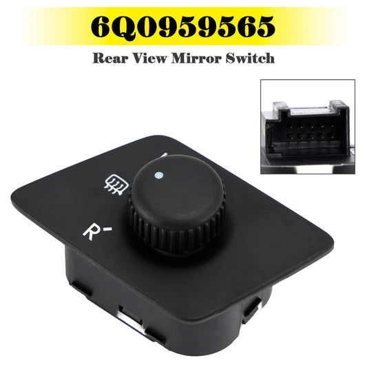 Manopola di regolazione dell'interruttore dello specchietto retrovisore con riscaldamento 6Q0959565 per VW Polo 2002-2010