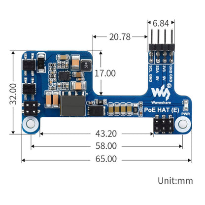 Scheda di espansione dell'alimentatore Ethernet Raspberry Pi 4B/3B+, alimentatore PoE