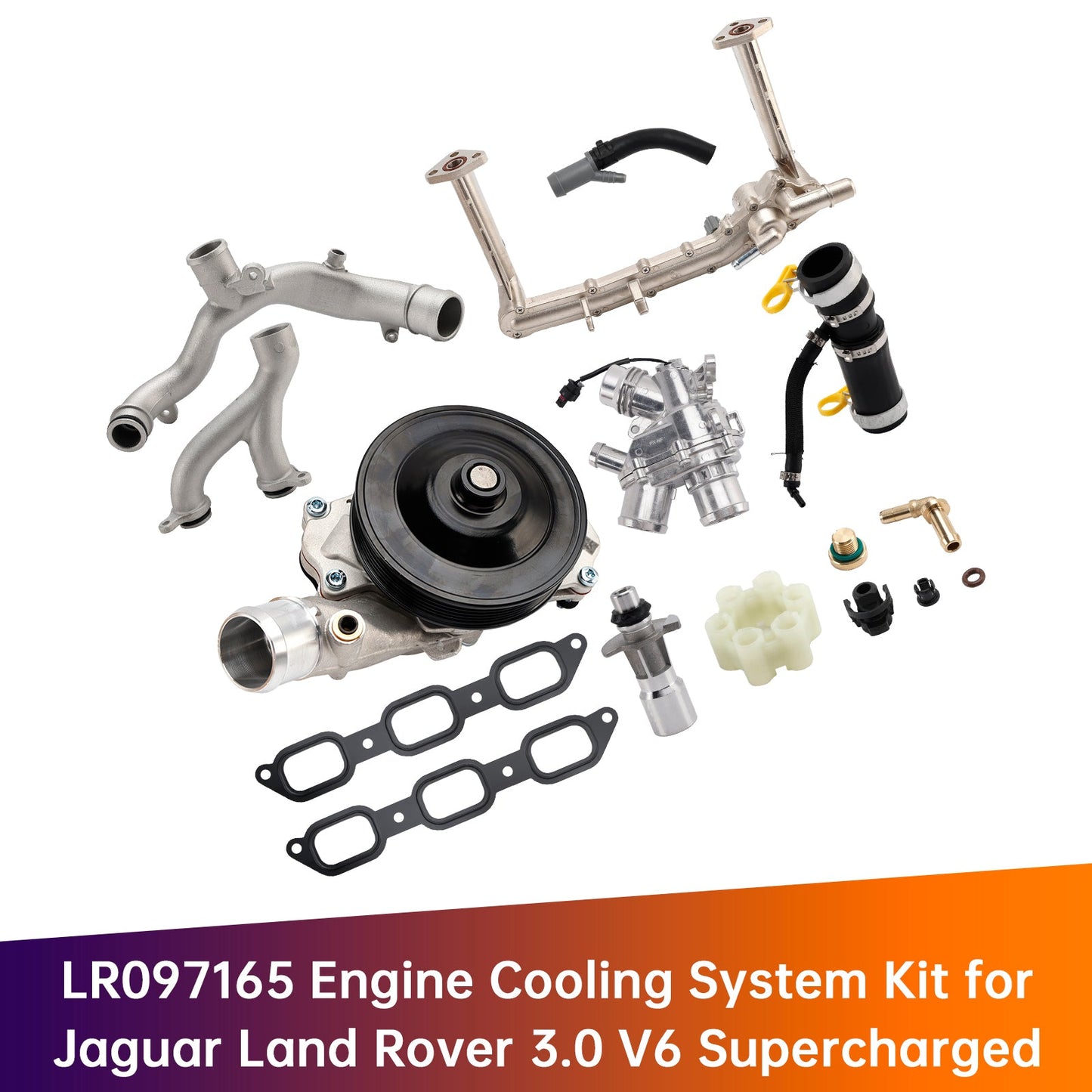 Kit sistema di raffreddamento motore a benzina C2Z21781 per Jaguar XJ 3.0L V6 (anni 2013-2019)
