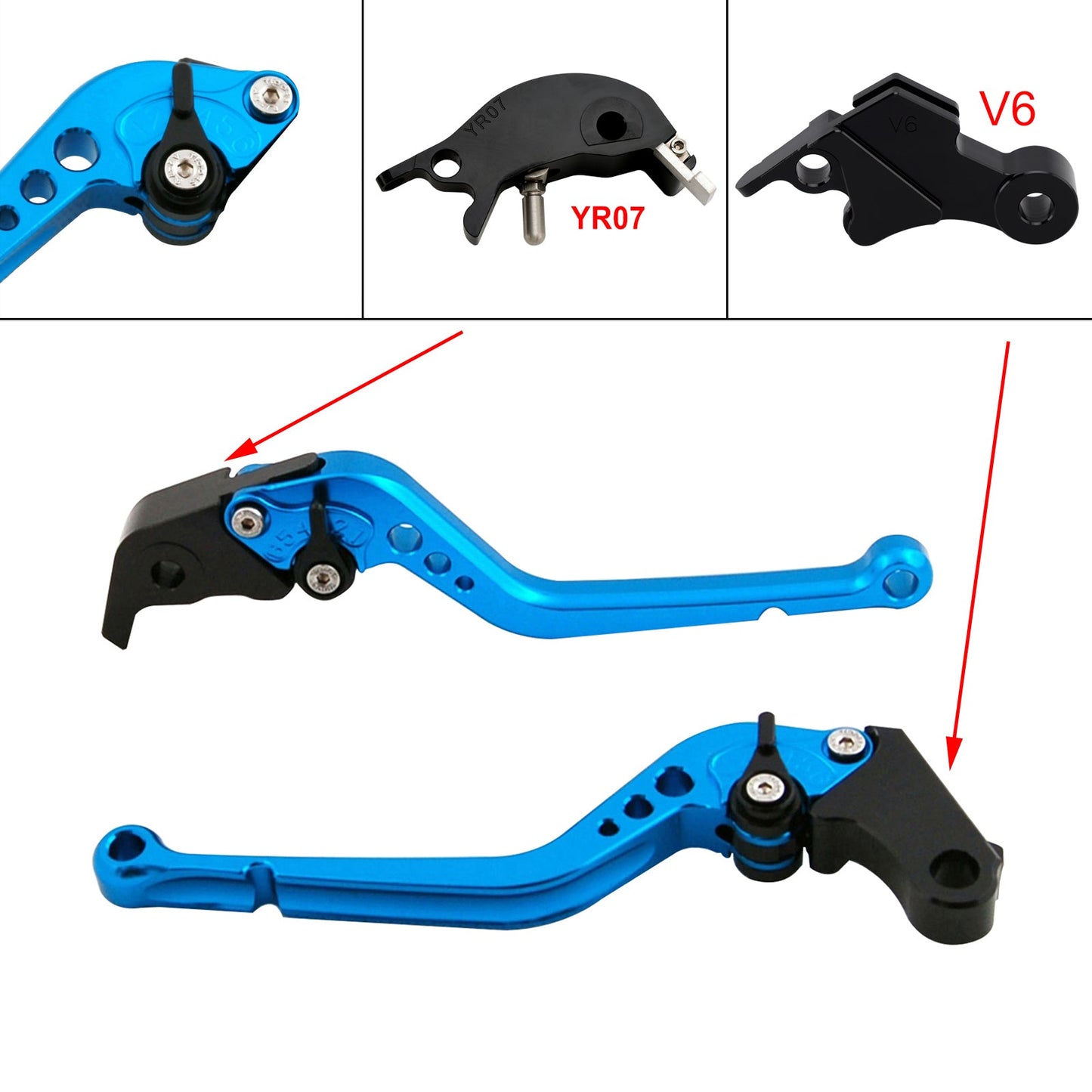 Leva frizione freno lunga adatta per YAMAHA XSR900 XSR900GP MT-09 MT-09SP 2024-2025