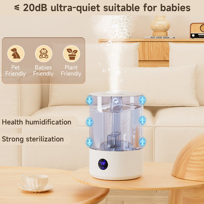 Umidificatore per camera grande (7,8L), con sterilizzazione UV, diffusore di oli essenziali