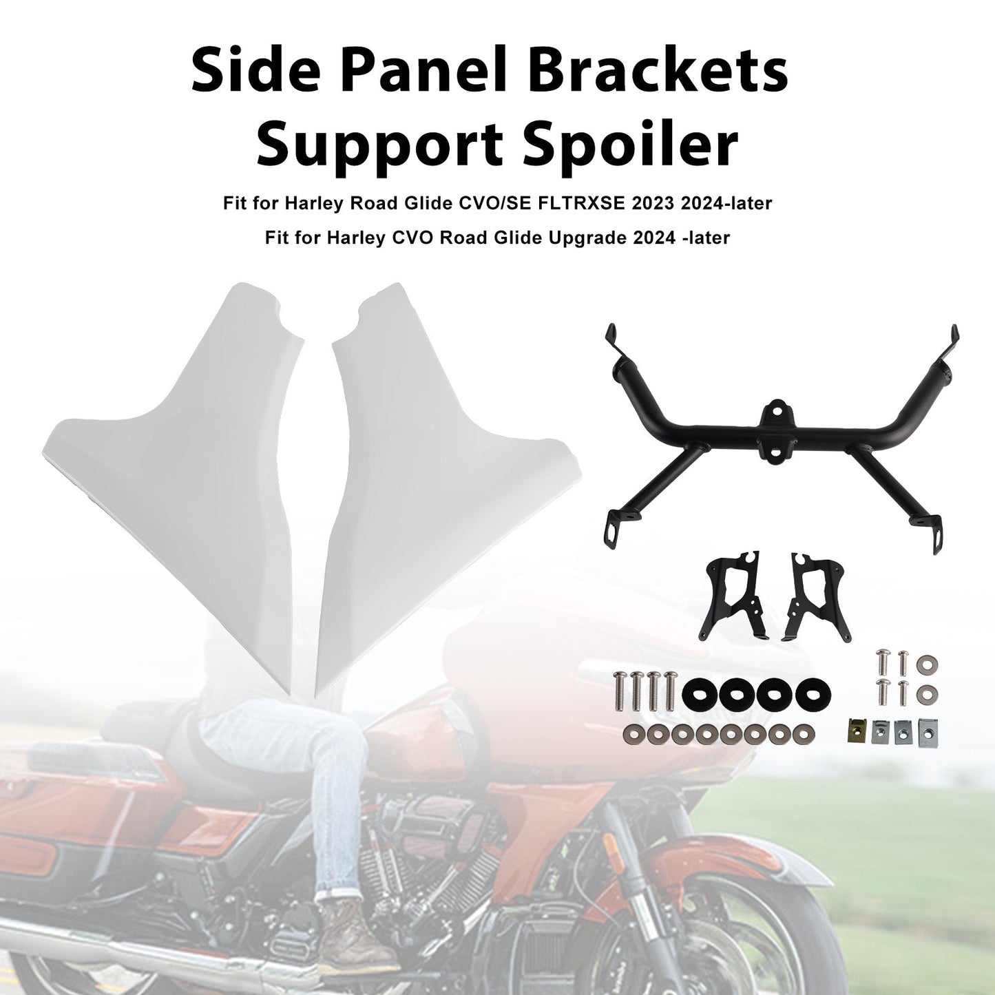 Staffe di supporto per spoiler per pannello laterale Harley CVO Road Glide dal 2024 in poi