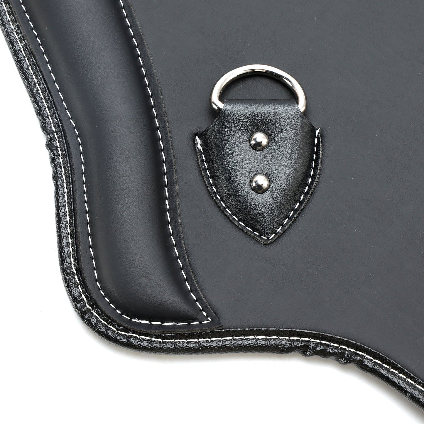 Coppia di protezioni per sella con scudo termico CNC per moto Touring, Softail, Dyna o Sportster dal 1985 al 2017, colore nero e marrone.