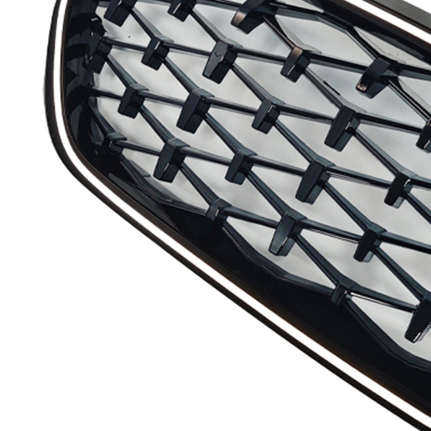 Griglia anteriore a doppio rene diamantata nera per BMW Serie 5 G30 G38 2021-2024.