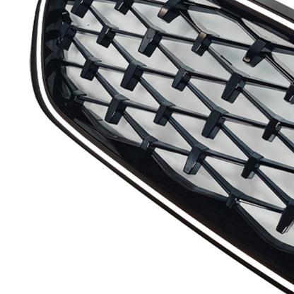 Griglia anteriore a doppio rene diamantata nera per BMW Serie 5 G30 G38 2021-2024.