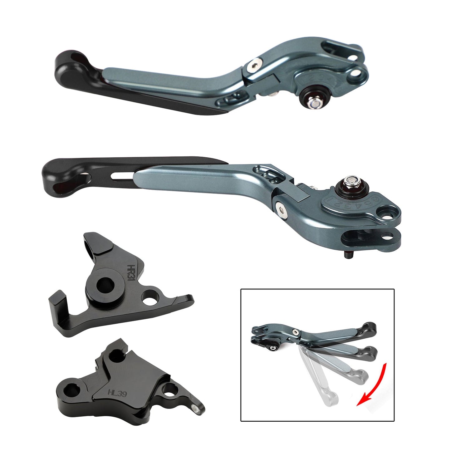 Leva freno frizione regolabile adatta per CFMOTO 450SS 450SR 21-23 450NK 23-24