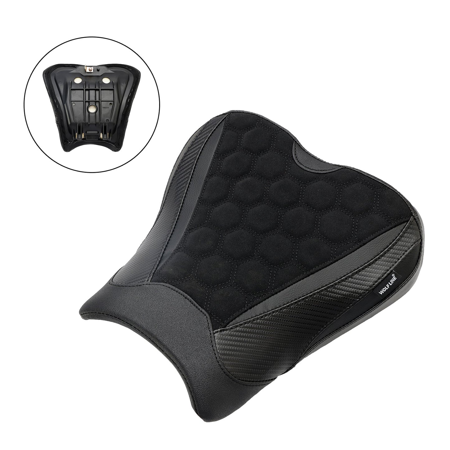Cuscino Raider per sedile anteriore conducente KAWASAKI Ninja ZX-4R ZX-4RR 2023 in poliuretano nero