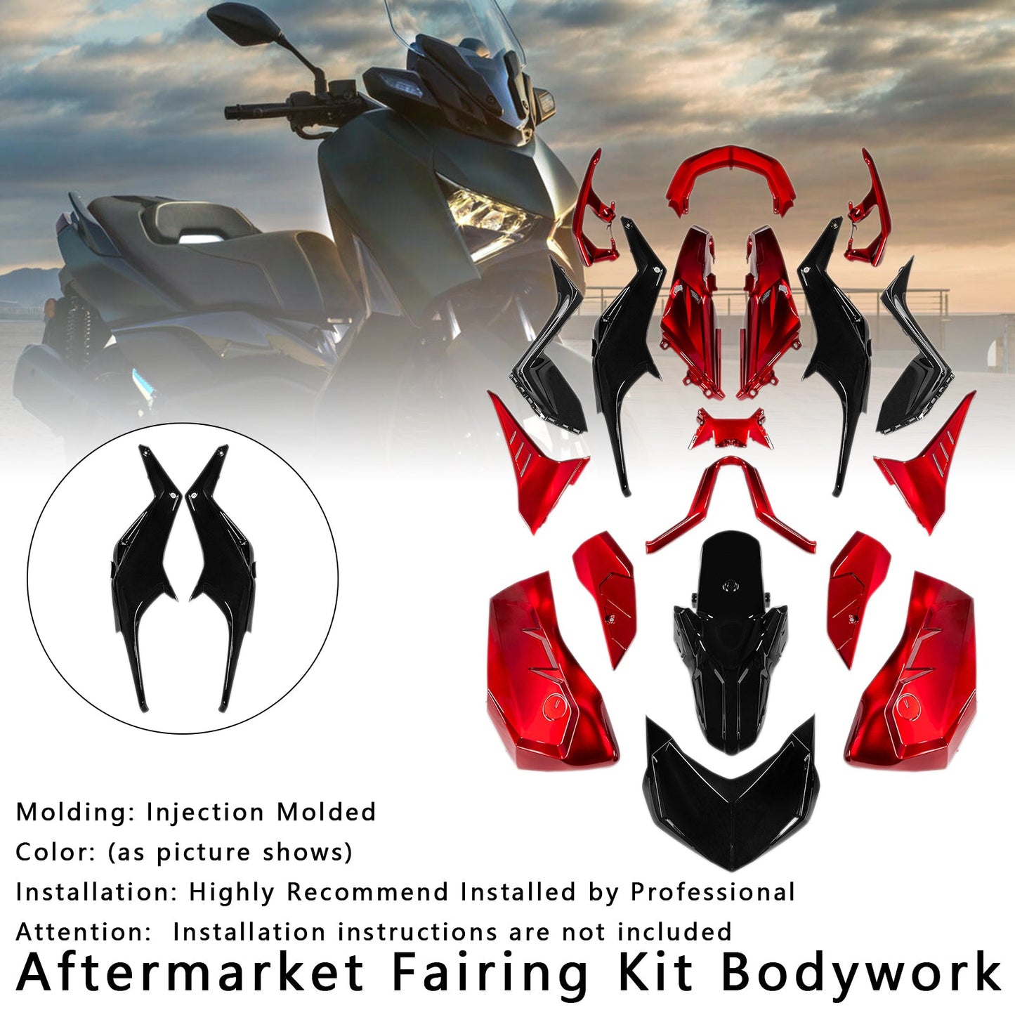Kit carenatura carrozzeria iniezione Yamaha X-MAX 300 XMAX 2023-2024