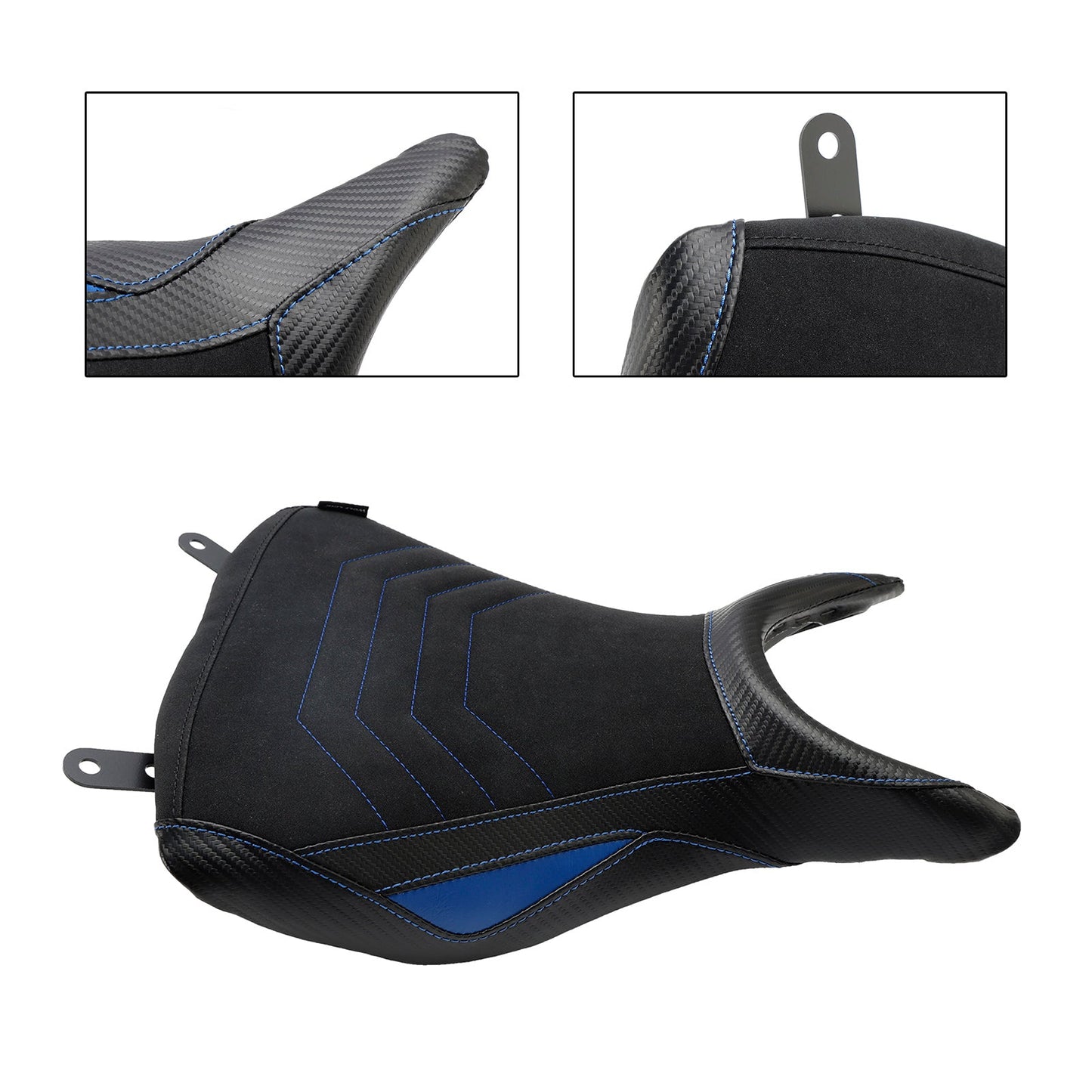 Cuscino per sedile anteriore conducente Raider Yamaha Mt-03 Yzf-R3 2015-2023 in poliuretano blu