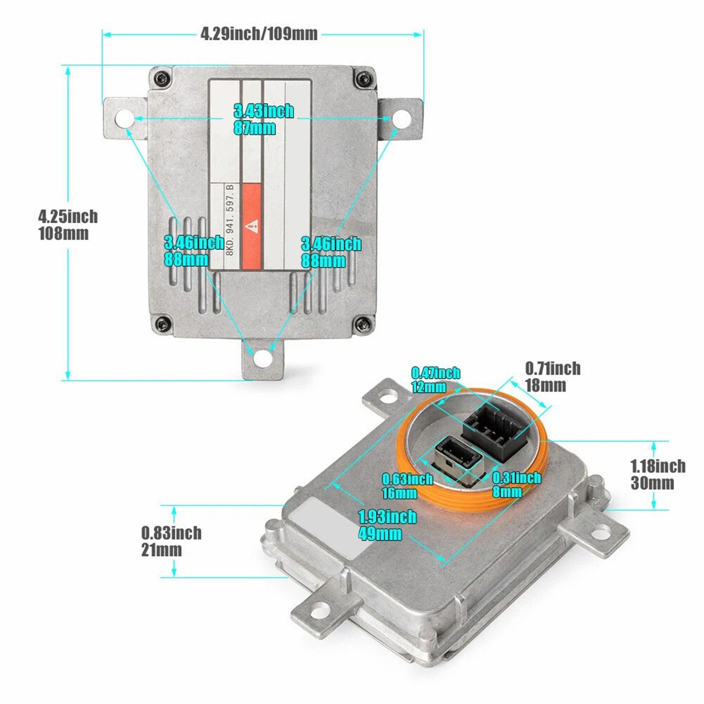 Centralina di controllo ballast fari Xenon HID 8K0941597B per VW CC Audi