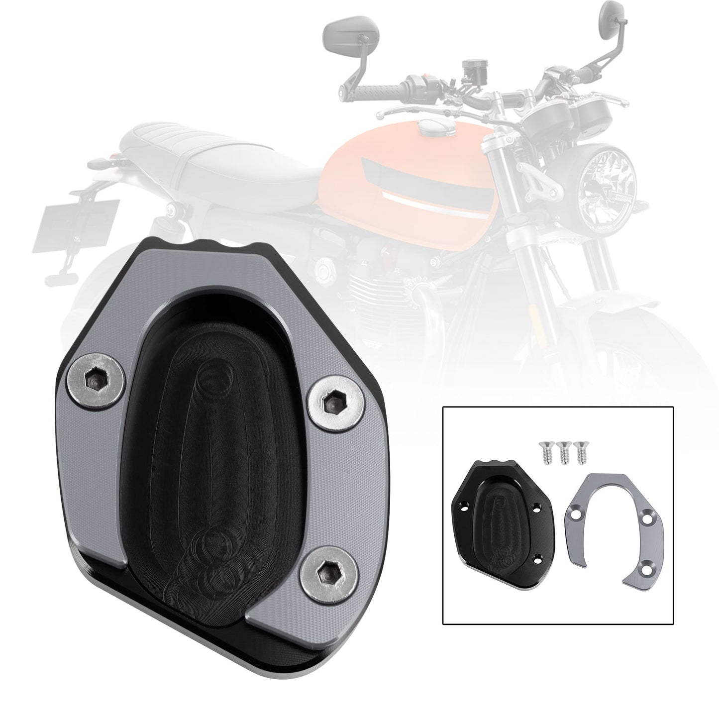 Imbottitura piastra allargata per cavalletto adatta per speed twin 1200 19-21 thruxton 1200/R 16-19