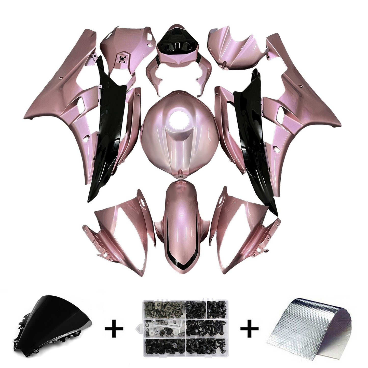 Kit carenatura iniezione plastica ABS per Yamaha YZFR6 YZF-R6 2006-2007