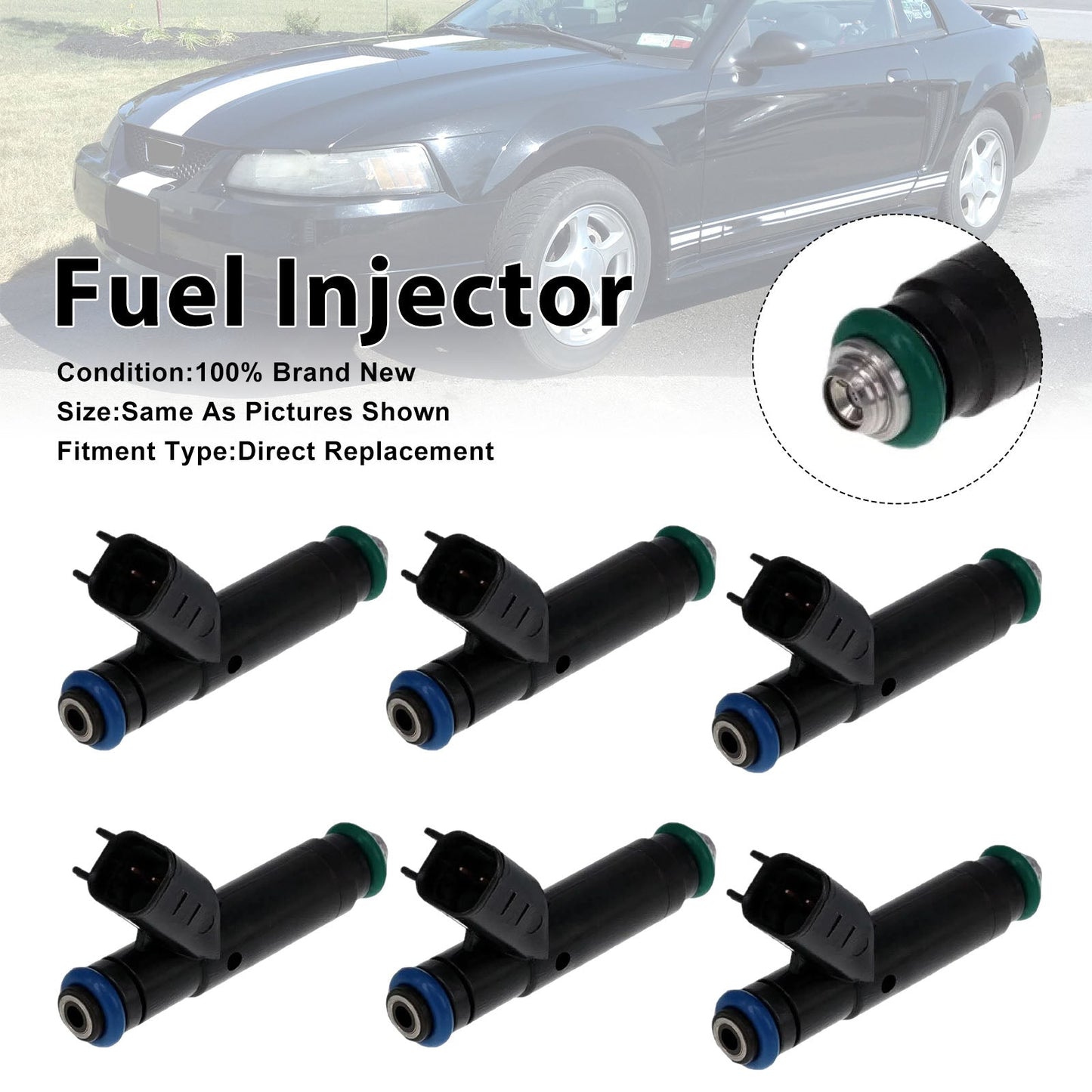 6 iniettori di carburante per Ford Mustang 2001-04 Ranger 2001-2003 1F2Z9F593BA