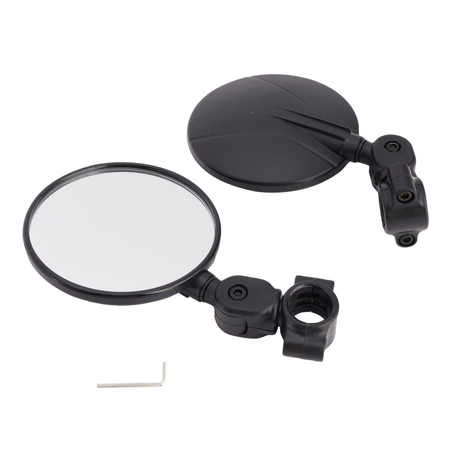 Specchietti retrovisori neri regolabili e pieghevoli per manubrio Enduro da 22-24 mm