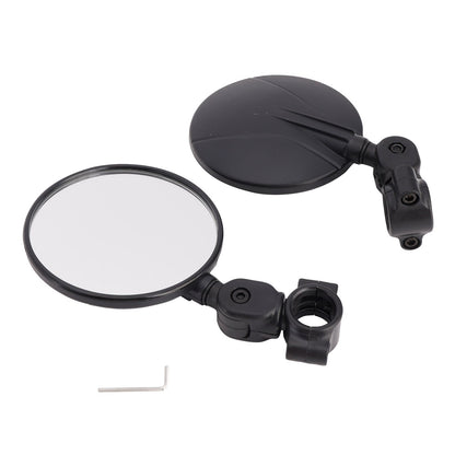 Specchietti retrovisori neri regolabili e pieghevoli per manubrio Enduro da 22-24 mm