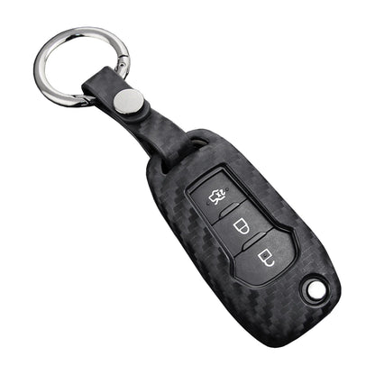 Custodia in pelle e silicone per chiave auto con fibbia per Ford