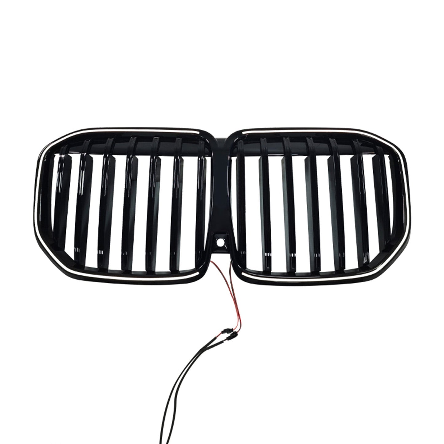 Griglia paraurti anteriore a linea singola nera con LED per BMW X7 G07 2023-2026