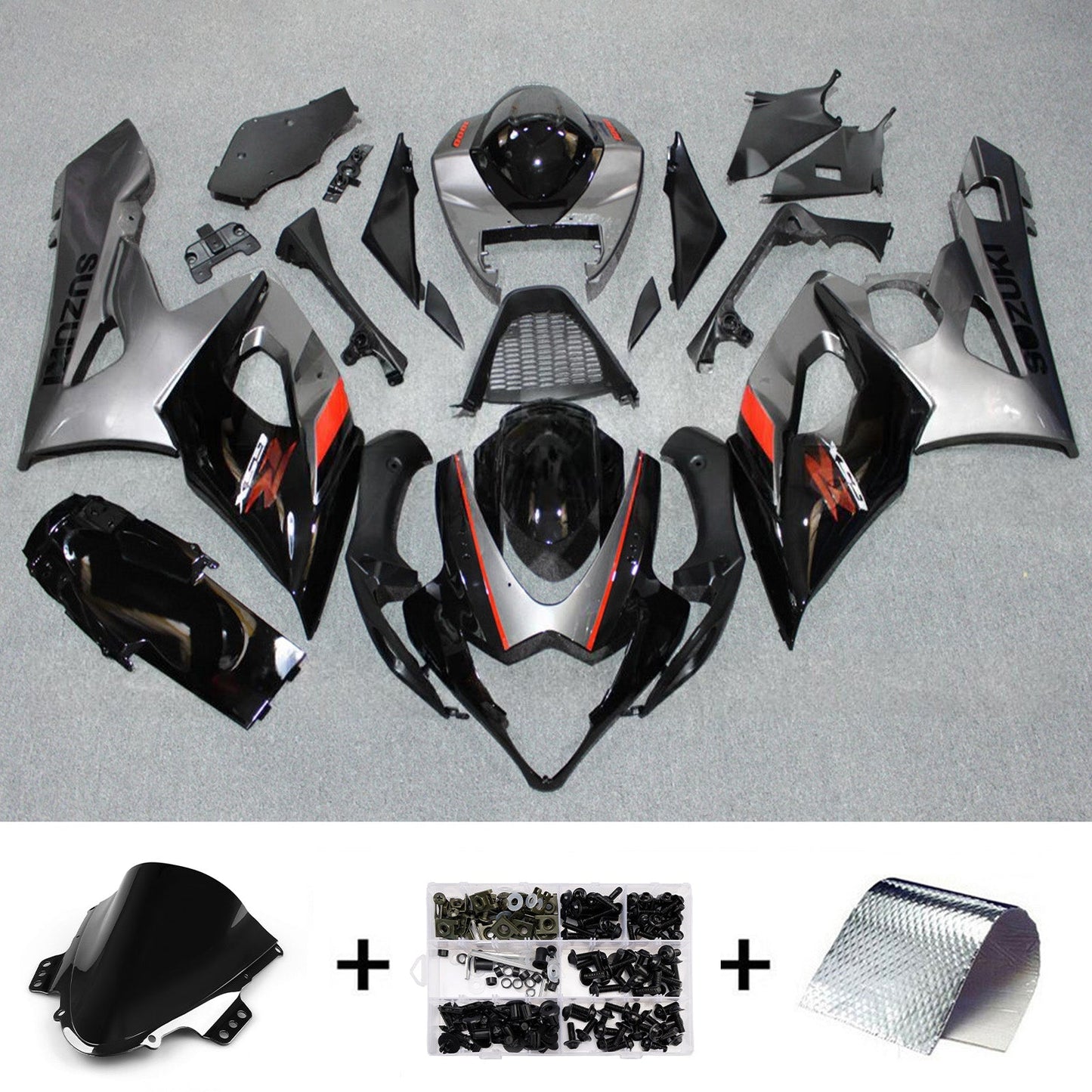 Kit carenatura iniezione plastica ABS per Suzuki GSXR1000 2005-2006 K5