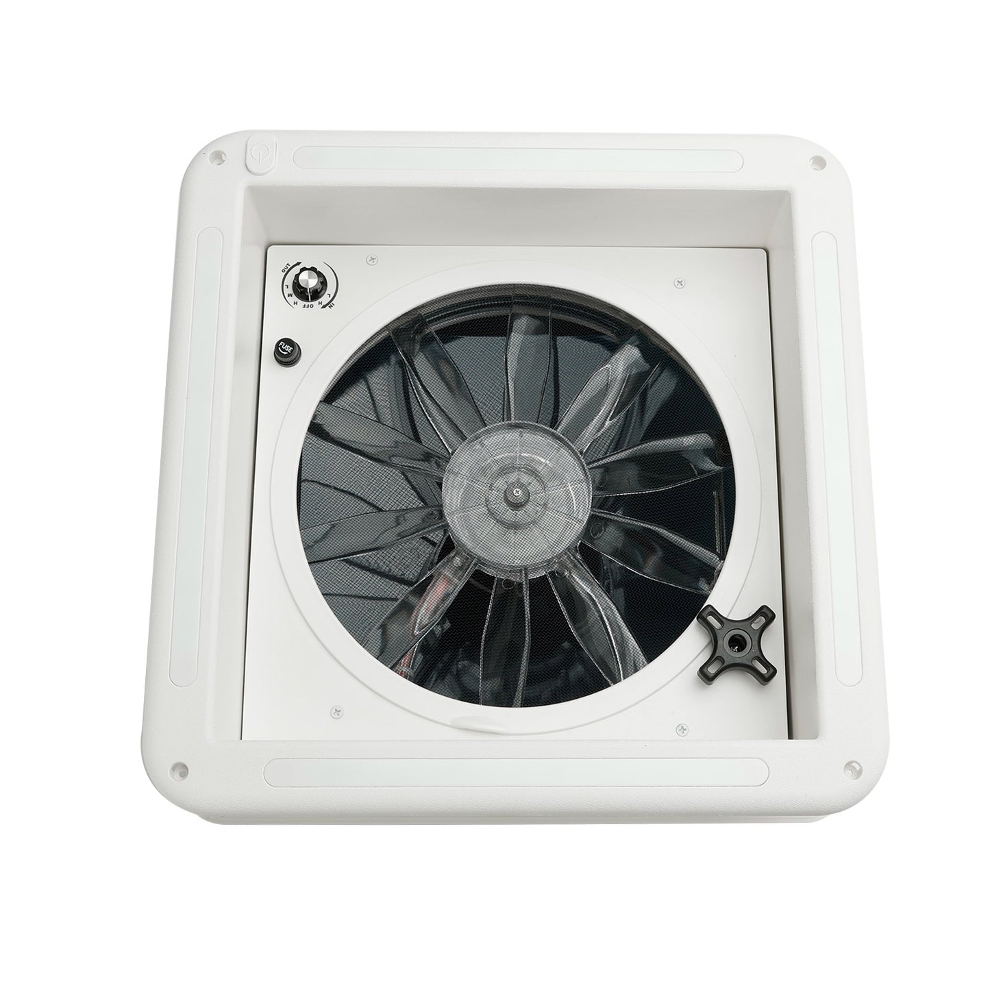 Ventilatore da tetto per camper da 14 pollici, motore a 3 velocità, lucernario da 12 V con luce a LED
