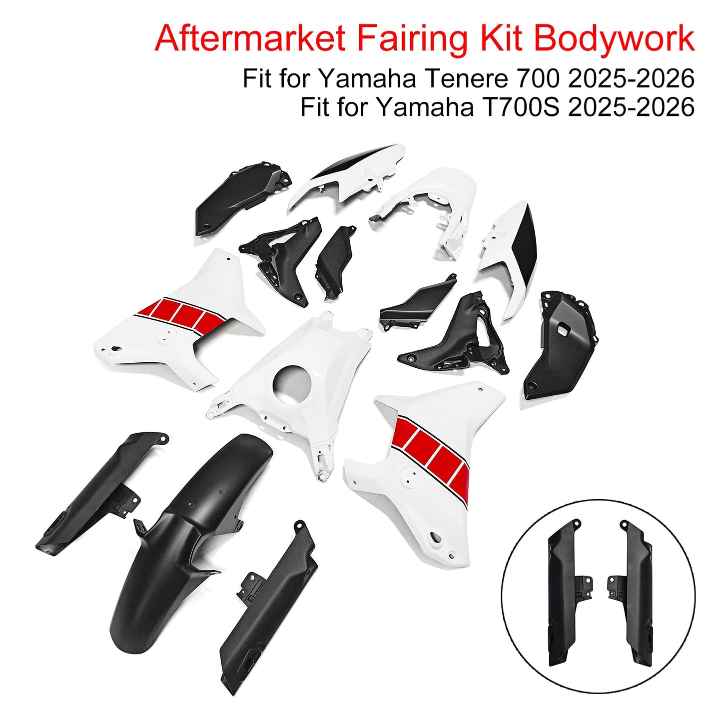 Kit di carene stampate a iniezione per Yamaha Tenere 700 T700S 2025-2026