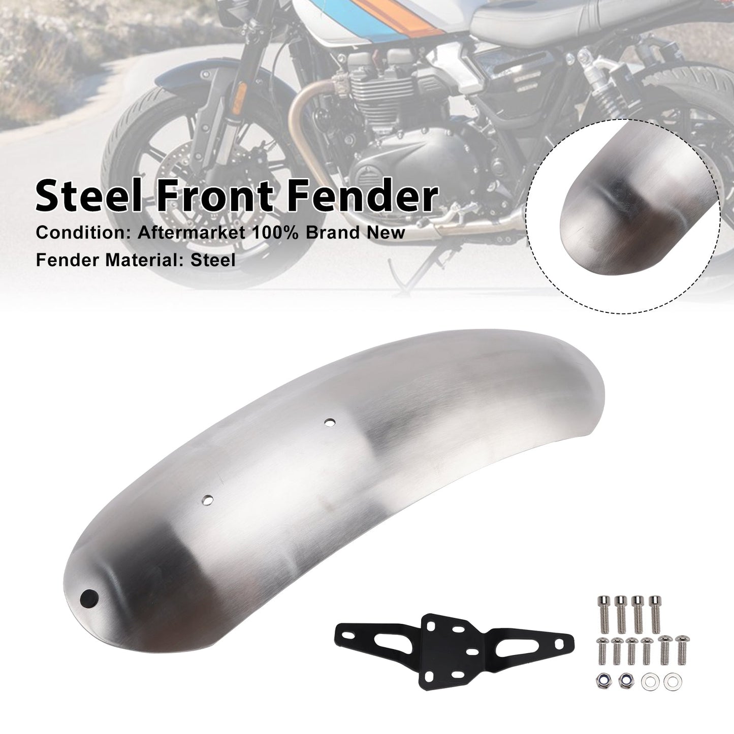 Parafango anteriore in acciaio per Street Scrambler 900 Speed Twin 900