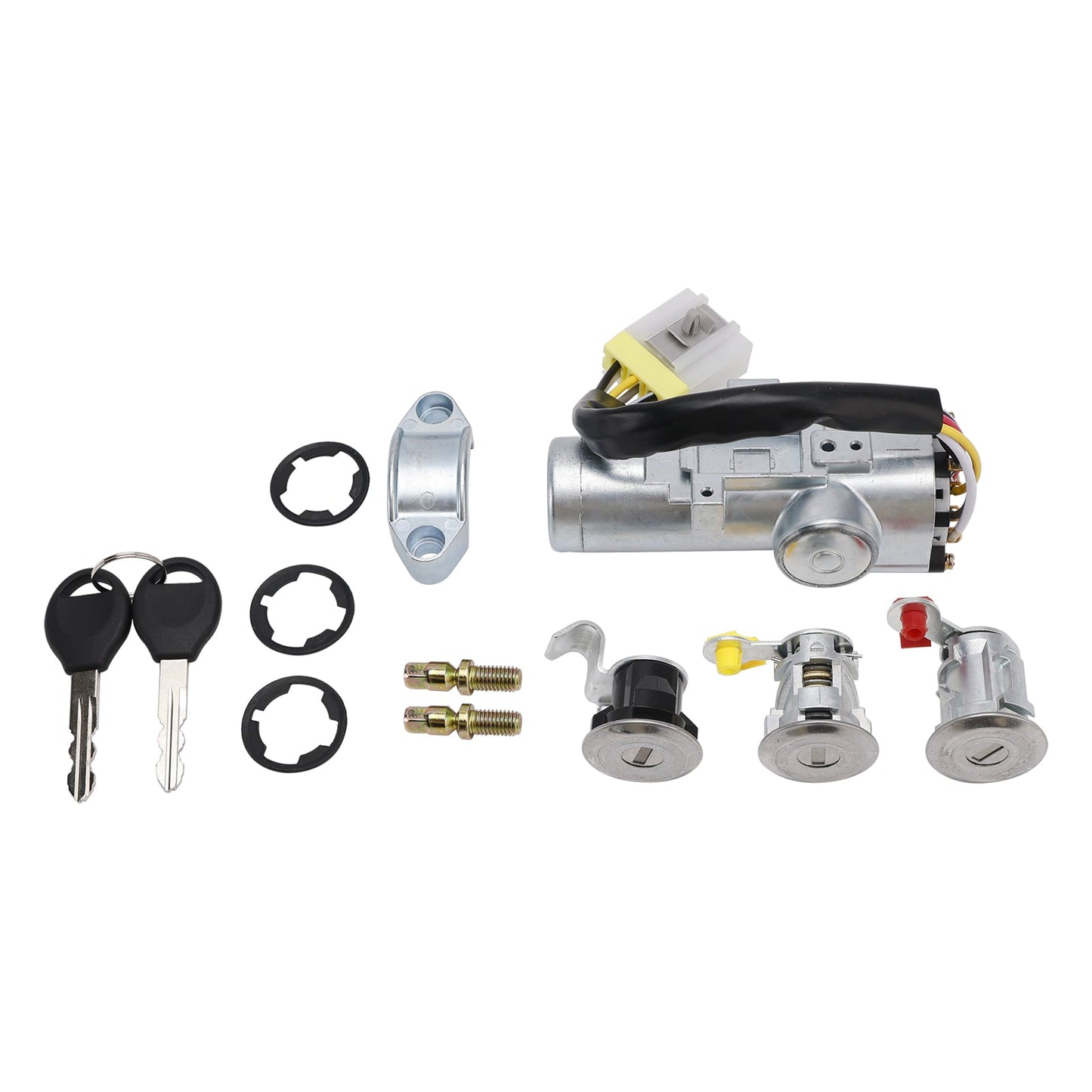 Kit serratura porta cilindro di accensione con 2 chiavi K9810-2S806 per Nissan Navara D22 1997-2006