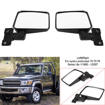 Pair LH+RH Door Mirror per Toyota LandCruiser 70 75 78 Series Ute 1985-2007