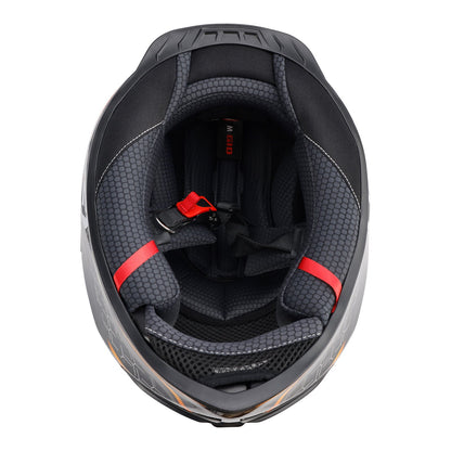 Casco da moto DOT per adulti Street Integrale Arancione