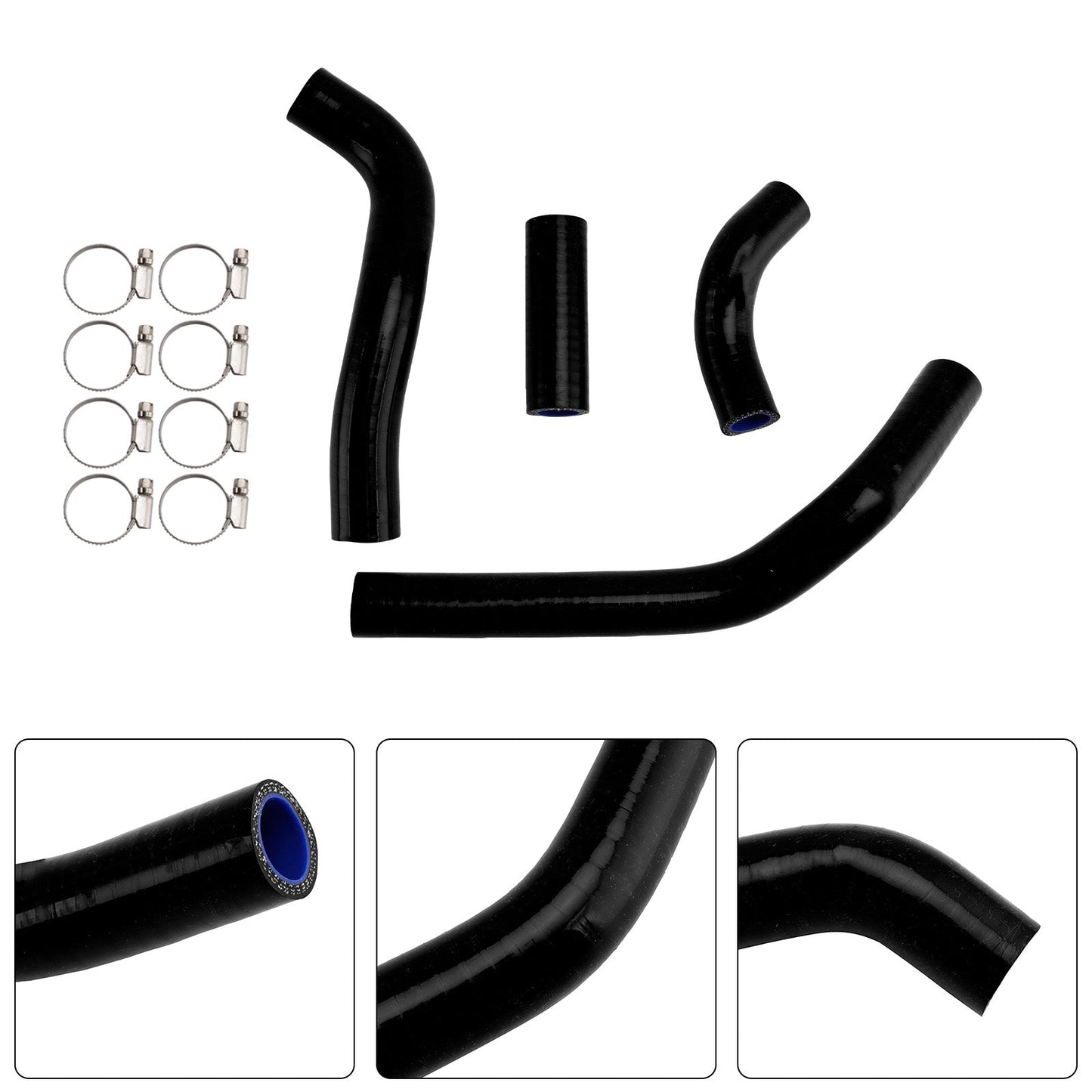 Kit di tubi flessibili in silicone per il liquido di raffreddamento del radiatore, compatibile con Honda CRF450R RX RWE 21-25