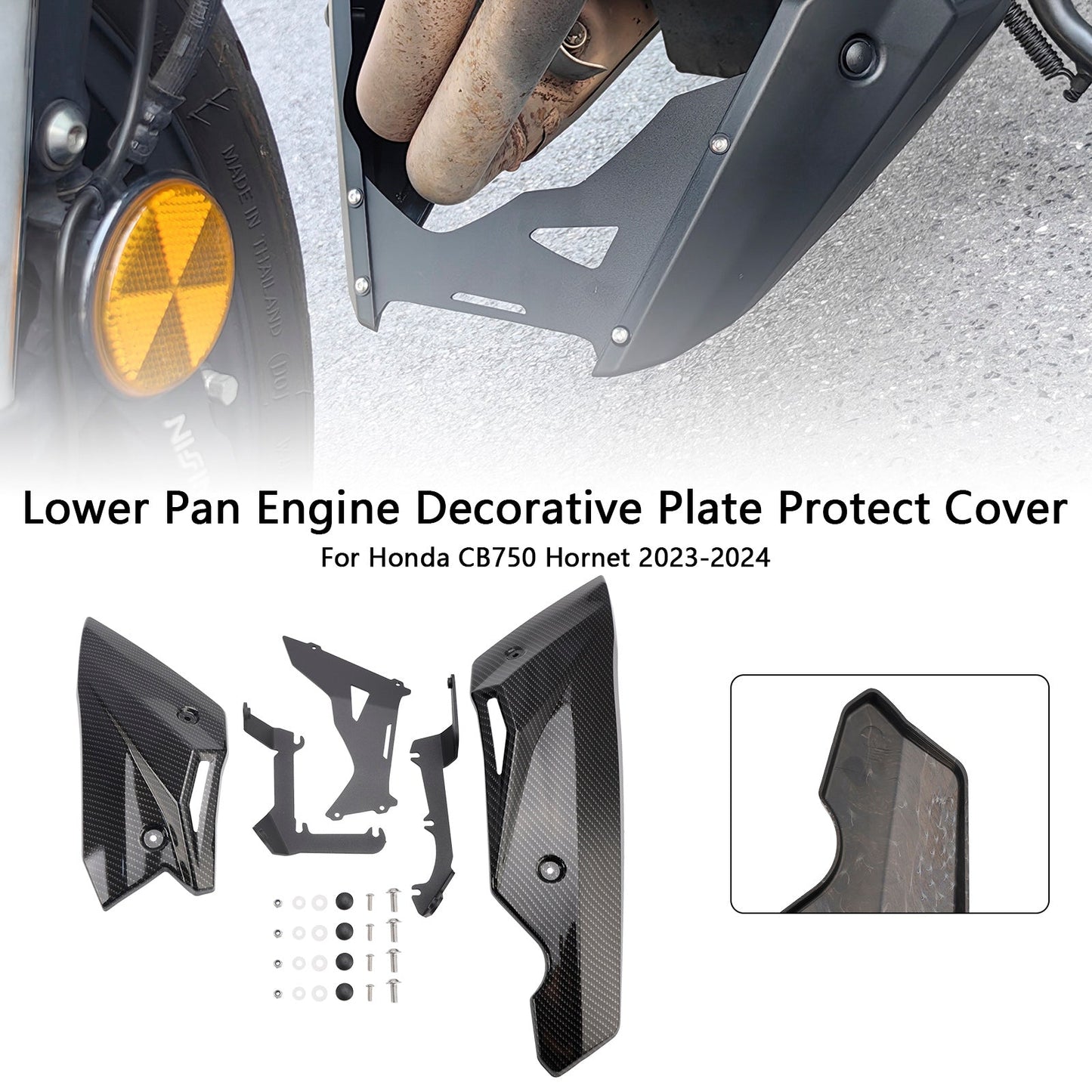 Copertura protettiva decorativa per piastra motore inferiore Honda CB750 Hornet 2023-2024