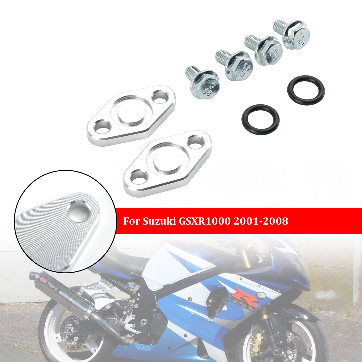 KIT piastre di blocco radiatore olio Suzuki GSXR1000 2001-2008