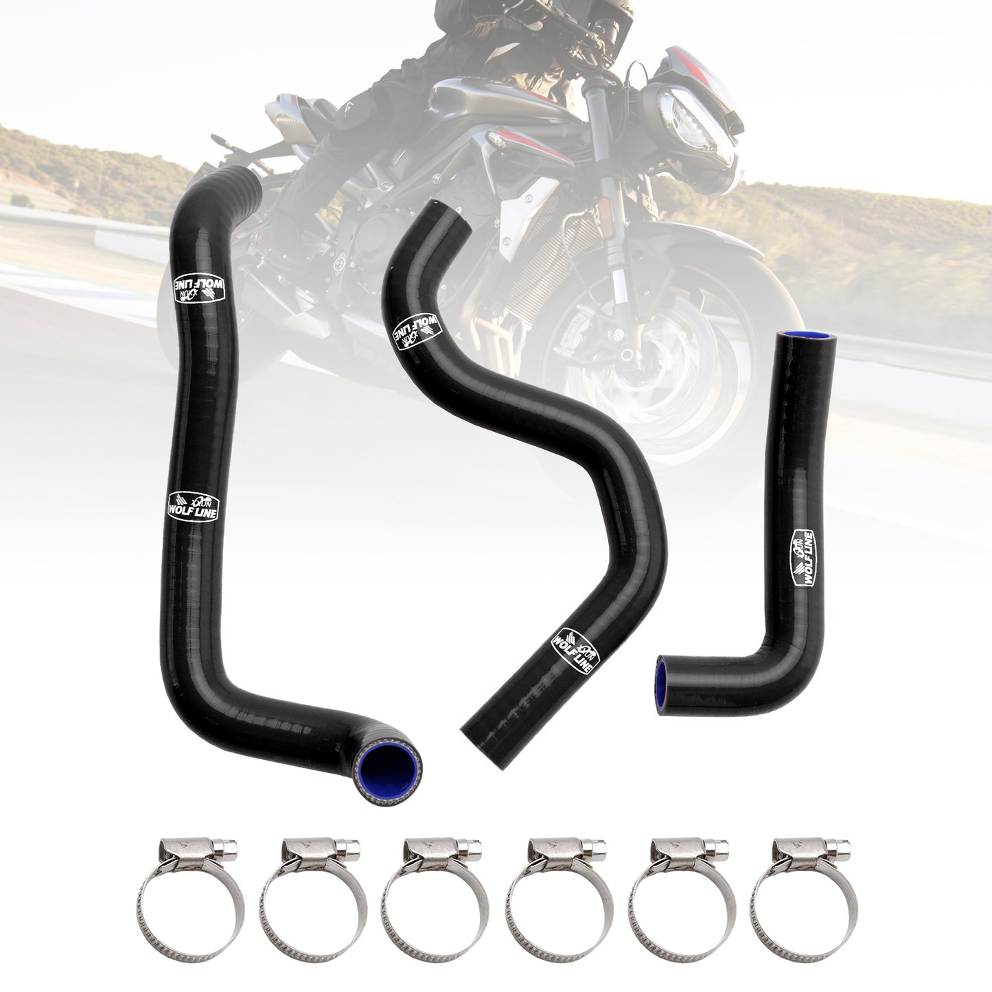 Kit tubo flessibile refrigerante radiatore in silicone per Street Triple 765 R RS 2020-2022