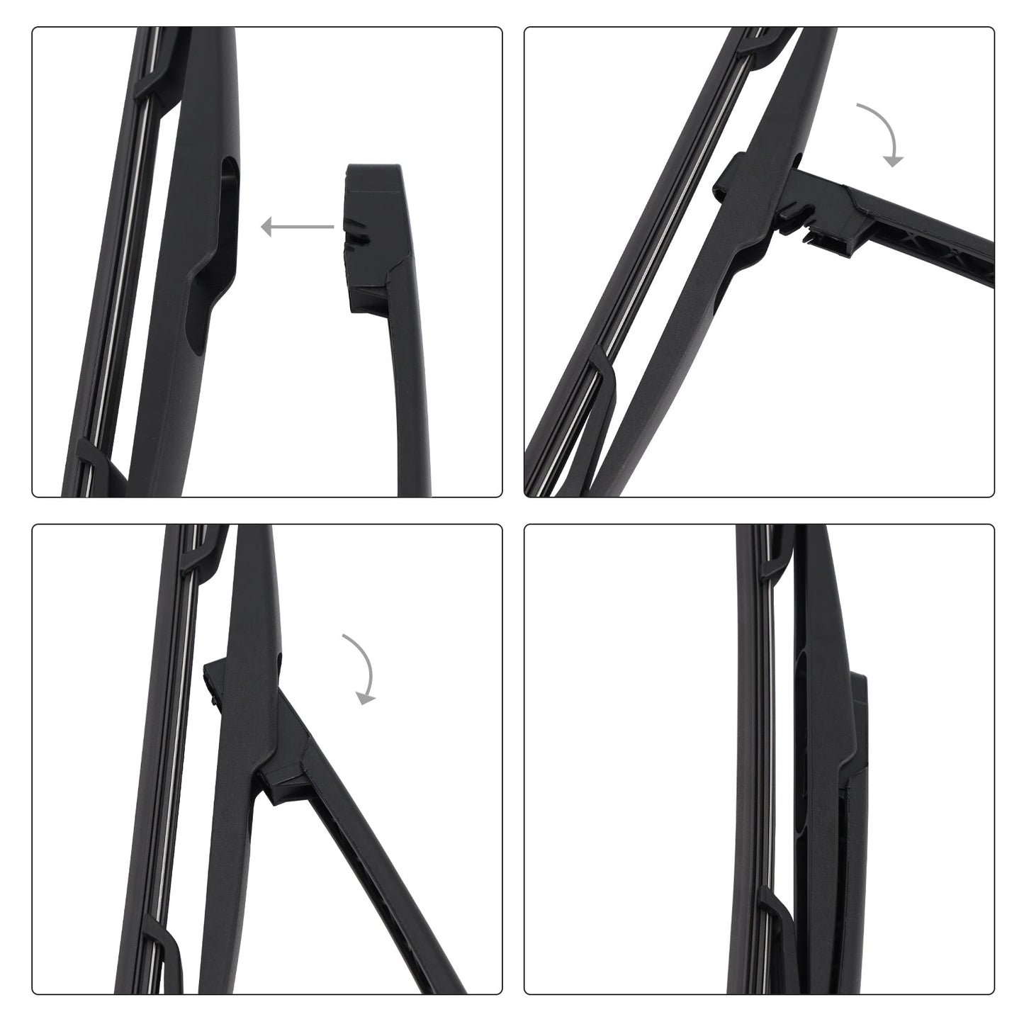 Set braccio tergicristallo posteriore per Peugeot 206 1998-2011 370 mm 15 pollici