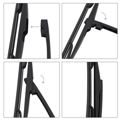 Set braccio tergicristallo posteriore per Peugeot 206 1998-2011 370 mm 15 pollici