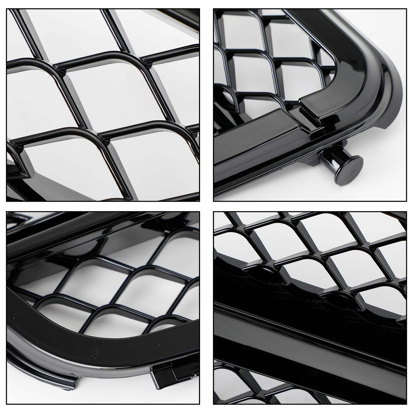 Griglia per paraurti anteriore nera adatta per classe C Benz W204 C300 C350 2008-2014