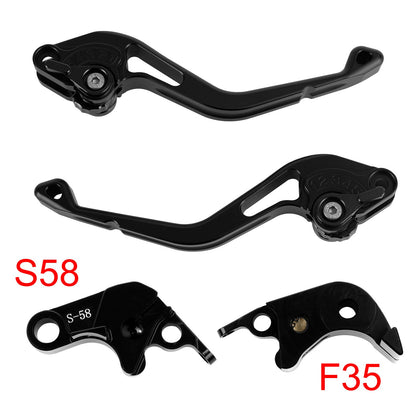 Nuova leva freno e frizione corta compatibile con Suzuki GSXR60006-10 GSX-S1000/F 2015, colore nero.