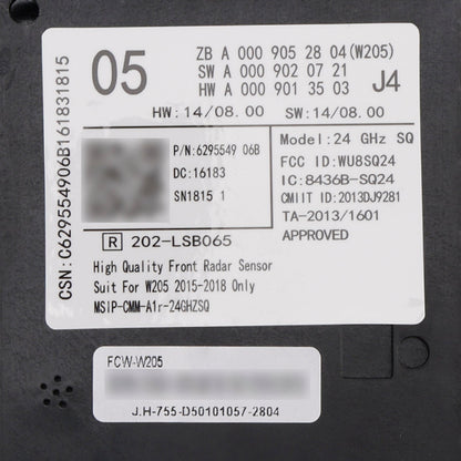 Unità di controllo del sensore radar anteriore Mercedes Classe C W205 2015-2018 A0009052804 A0009020721