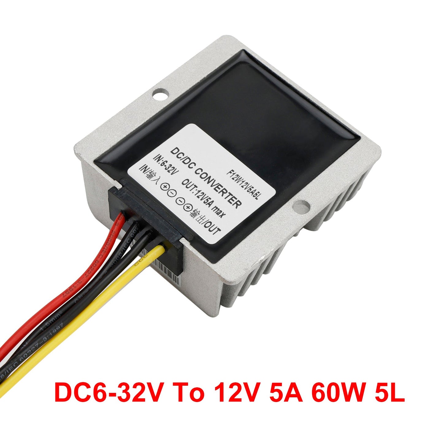 Regolatore di alimentazione per auto stabilizzatore di tensione DC-DC da 6-32 V a 12 V 5 A impermeabile