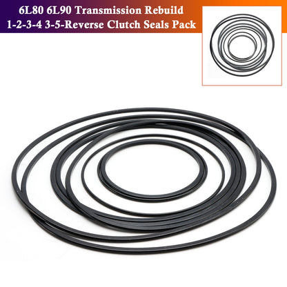 6L80 6L90 Trasmissione Ricostruzione 1-2-3-4 3-5-Retromarcia Guarnizioni Frizione Confezione O-Ring