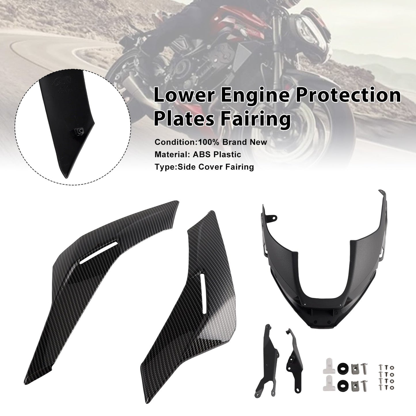 Pannelli inferiori del motore Street Triple 765 R/RS 2023-2025, carenatura protettiva