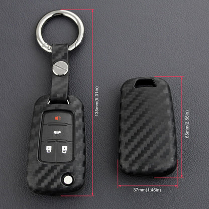 Custodia in similpelle e silicone per chiave auto con fibbia per Chevrolet