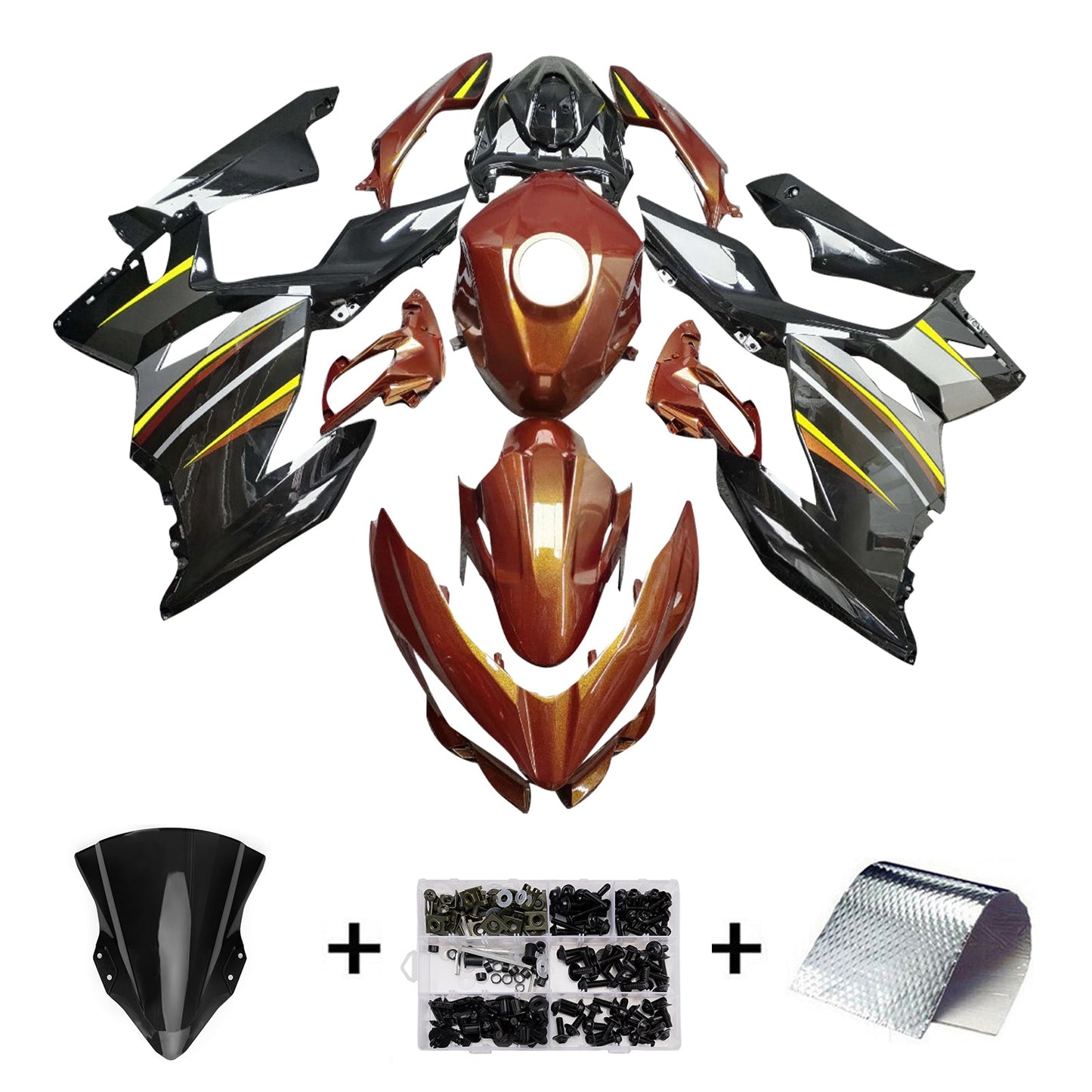 Kit carenatura iniezione in plastica ABS adatto per Kawasaki EX400 Ninja400 2018-2024