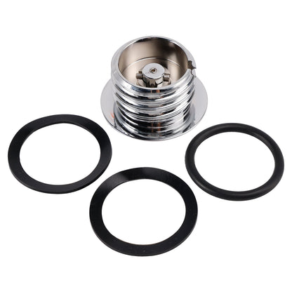 Set di tappi serbatoio a vite in alluminio billet cromato per Touring Softail Dyna