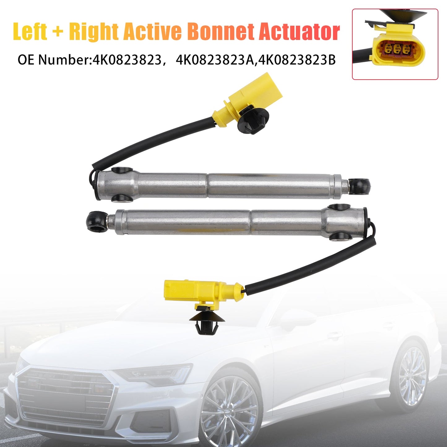 Attuatore cofano attivo lato sinistro e destro 4K0823823 per Audi A6 C8 2018-2021