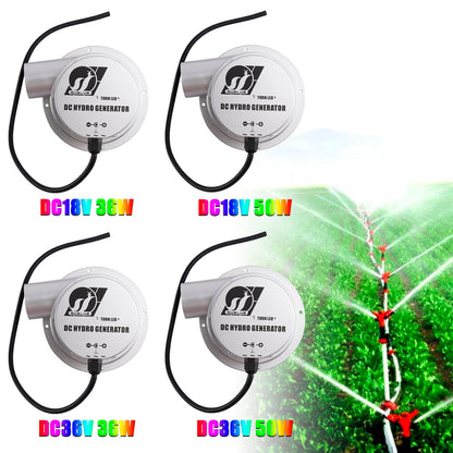 Generatore idroelettrico a turbina a flusso d'acqua DC18V/36V 36W/50W AC Generazione di energia