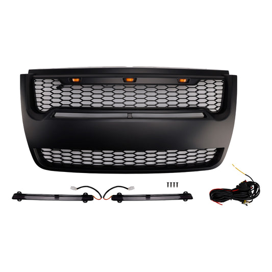 2006-2010 Ford Explorer Griglia del paraurti anteriore superiore nero con luce